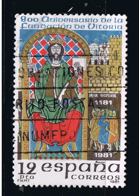 Edifil  2625   800 Aniversario de la fundación de Vitoria.  