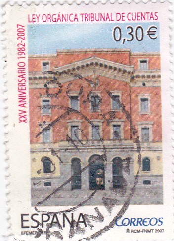 XXV aniversario 1982-2007 ley orgánica tribunal de cuentas