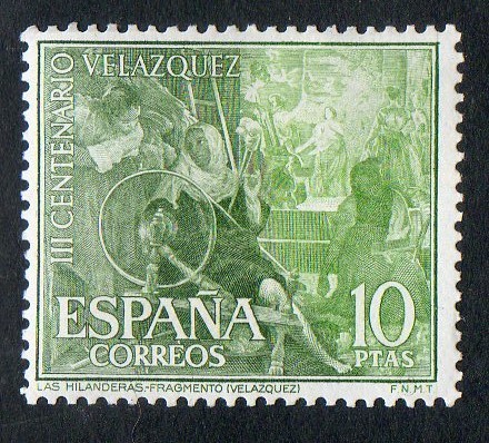 1343- III centenario de la muerte de Velázquez. Las Hilanderas.