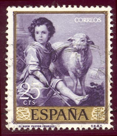 1960 Bartolome Esteban Murillo. El buen Pastor - Edifil:1270