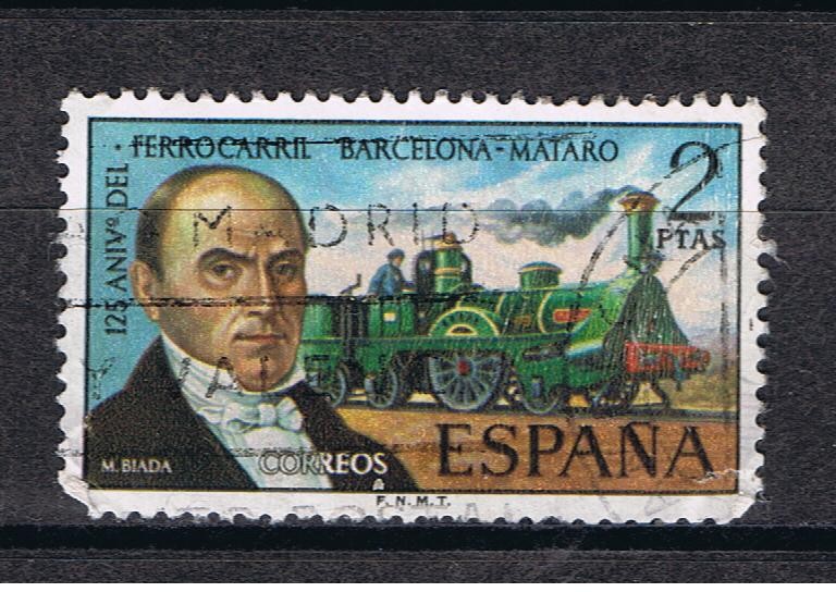 Edifil  2173  125º Aniver. del Ferrocarril Barcelona-Mataró.  