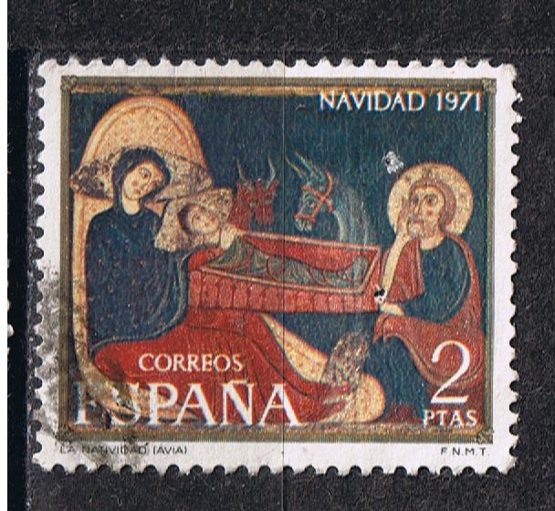 Edifil  2061  Navidad´71  Fragmento del altar de Avila. 