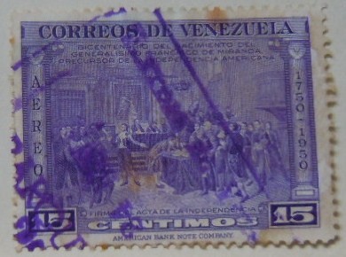 FIRMA DEL ACTA DE LA INDEPENDENCIA 