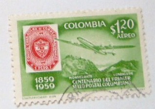 CENTENARIO DEL PRIMER SELLO POSTAL COLOMBIANO
