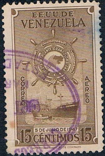 PUESTA EN SERVICIO DEL TITULO REPÚBLICA DE VENEZUELA. Y&T Nº A-252