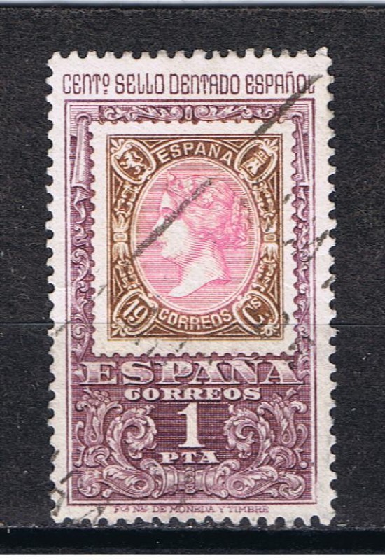 Edifil  1690  Centenario del primer sello dentado.  