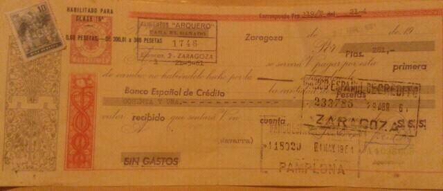 letra de cambio 1961