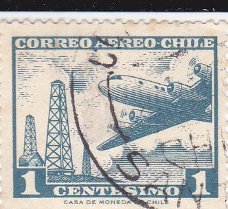 Avión y pozos de petróleo