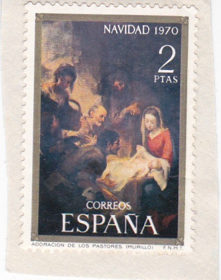 NAVIDAD- 1970- Adoración de los pastores  (Murillo)     (H)