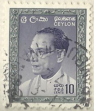 PRIMER MINISTRO SALOMON BANDARANAIKE