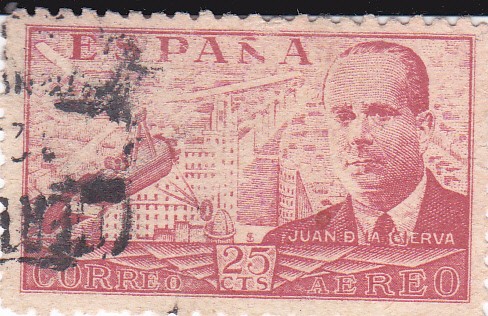 Juan de la Cierva,  autogiro sobrevolando Madrid    (I)