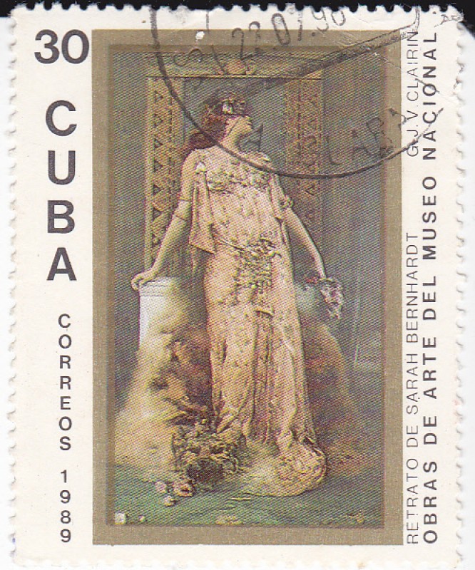 Obras de Arte del Museo Nacional-Retrato de Sarah Bernhardt