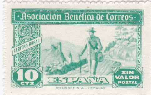 Asociación Benéfica de Correos-Cartero rural-Sin valor postal-     (k)