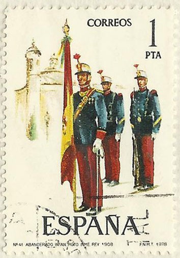 SOLDADO CON LA BANDERA ESPAÑOLA