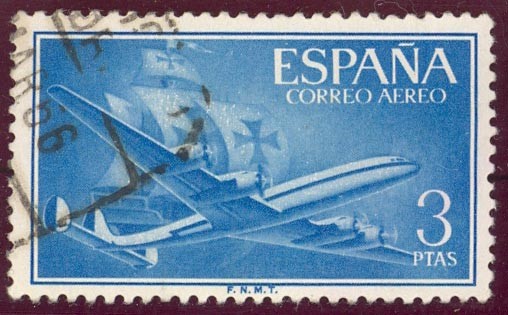 1955-56 Superconstellation y nao Santa Maria -Edifil:1175