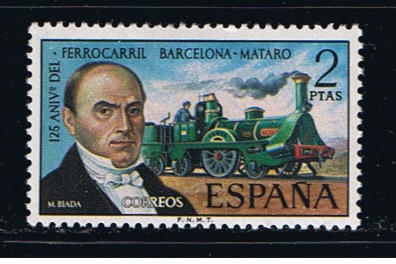 Edifil  2173  125º Aniver. del Ferrocarril Barcelona-Mataró.  