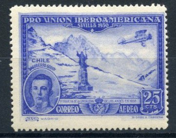 ESPAÑA 1930_585 PRO UNIÓN IBEROAMERICANA AEREO