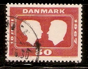 SILUETA DE PRINCESA  MARGRETHE  Y  PRINCIPE  HENRI