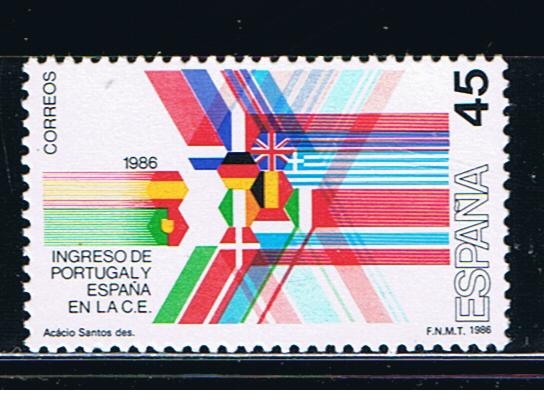 Edifil  2828   Ingreso de Portugal y España en la Comunidad Europea.  