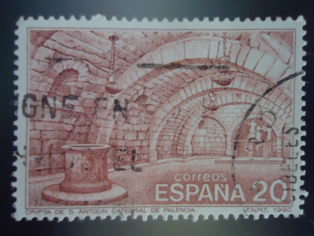 Ed:3073- III Exposición de Filatelia Temática-Filatem 90-¨Cripta de San Antolín Catedral de Palencia