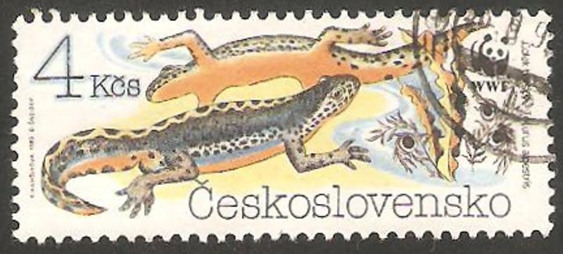 2810 - WWF, Anfíbio, Triturus alpestris