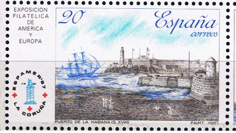 Edifil  2914   Exposición Filatélica de España y América Espamer¨87.  
