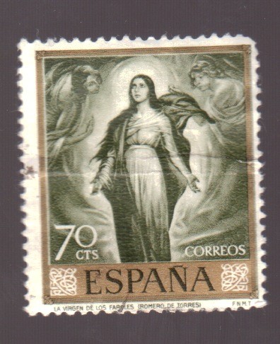 La Virgen de los faroles- Romero de Torres- Día del Sello