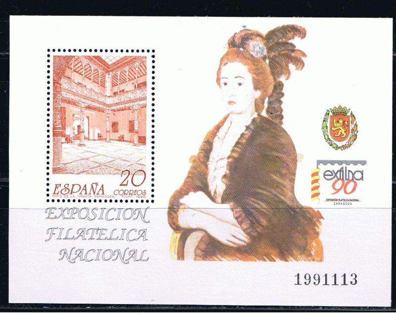 Edifil  3068  Exposición Filatélica Nacional. Exfilna´90.  