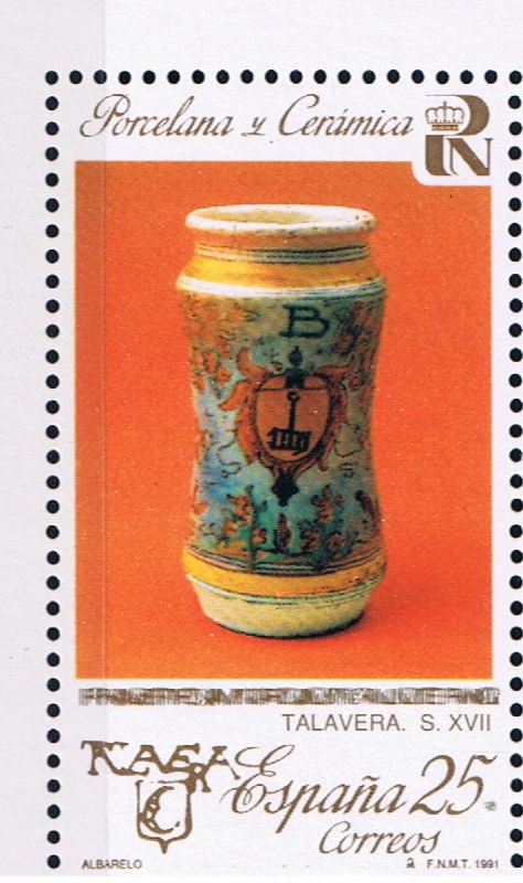 Edifil  3111  Patrimonio Artístico Nacional. Porcelana y cerámica.  