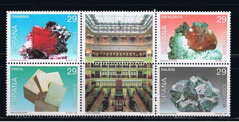 Edifil  3283-86  Minerales de España.  