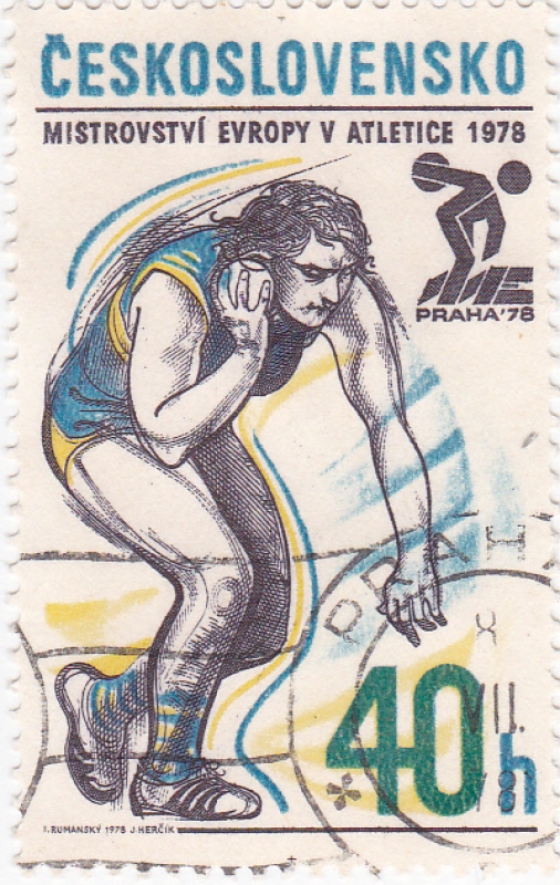 CAMPEONATO DE EUROPA DE ATLETISMO- PRAGA-78 Lanzamiento de Pesas