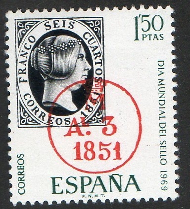 1922- Día Mundial del Sello. Fechador de la llegada a Madrid.