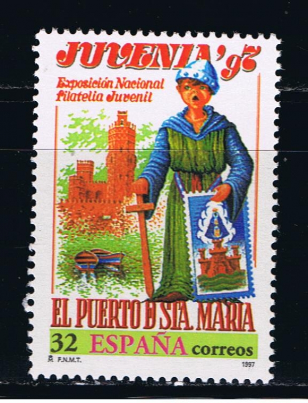 Edifil  3470  Eposición Nacional de Filatelia Juvenil , Juvenia´97.  