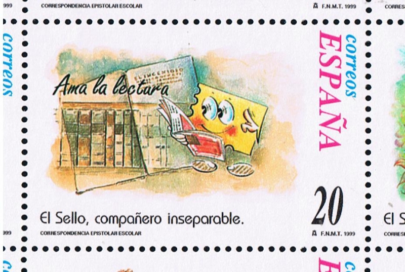 Edifil  3669  Correspondencia Epistolar Escolar.  El sello compañero inseparable.  