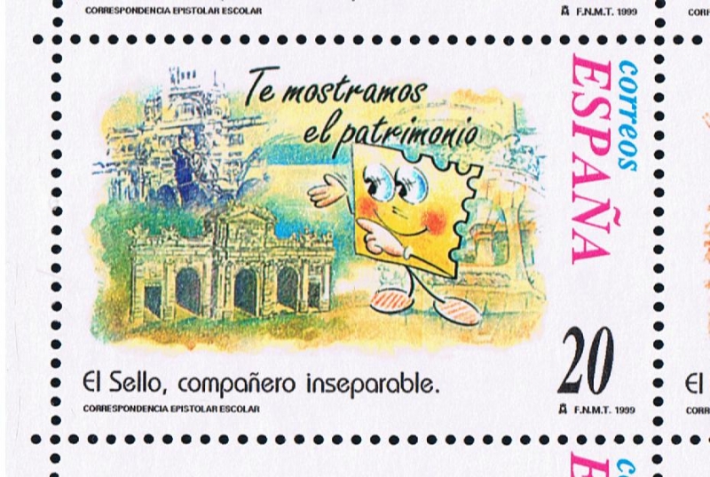 Edifil  3671  Correspondencia Epistolar Escolar.  El sello compañero inseparable.  