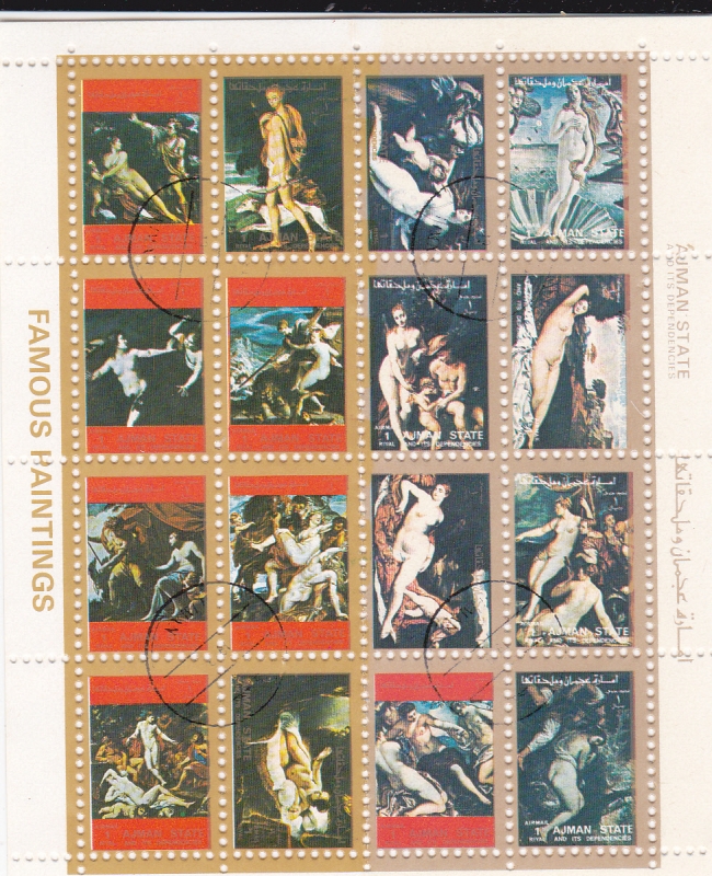 PINTURAS FAMOSAS- DESNUDOS-   -AJMAN