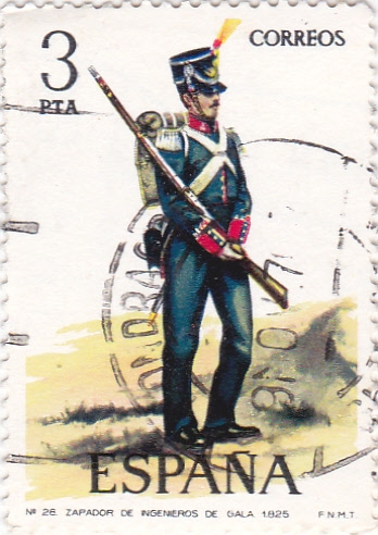 Zapador de Ingenieros de Gala 1825- UNIFORMES MILITARES   (S)