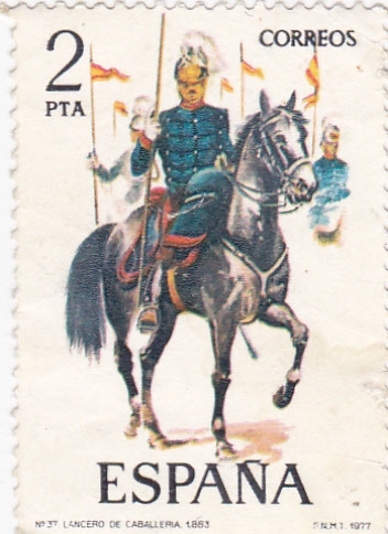 Lancero de Caballería  1883-UNIFORMES MILITARES   (S)