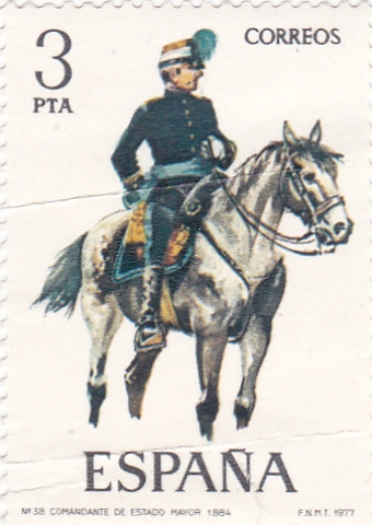 Comandante de Estado Mayor 1884-UNIFORMES MILITARES   (S)