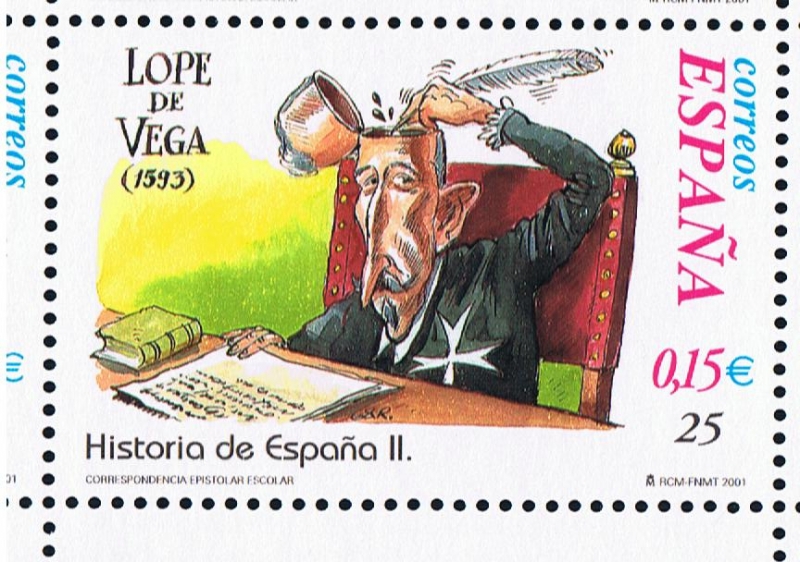 Edifil  3832  Correspondencia Epistolar Escolar. Historia de España.  