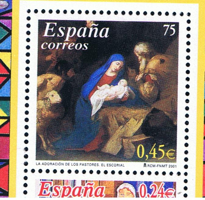Edifil  3837 B SH  Navidad ´2001. Emisión conjunta con Alemania.  