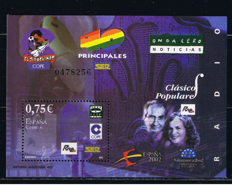 Edifil  3947  Exposición Mundial de Filatelia Juvenil España 2002.  Salamanca.   