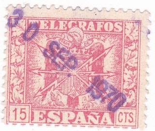 sello de TELÉGRAFOS  (V)