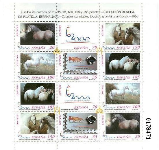 CABALLOS CARTUJANOS, LOGOTIPO Y CARTEL ANUNCIADOR 1999