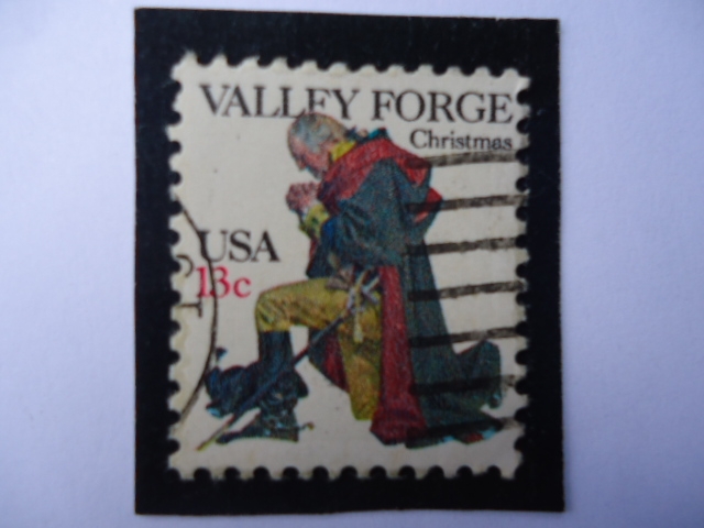 General George Washington,orándo en  valle Foge,Pensilvania.,