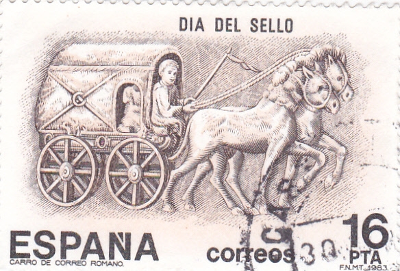Día del Sello- Carro de Correo Romano   (X)
