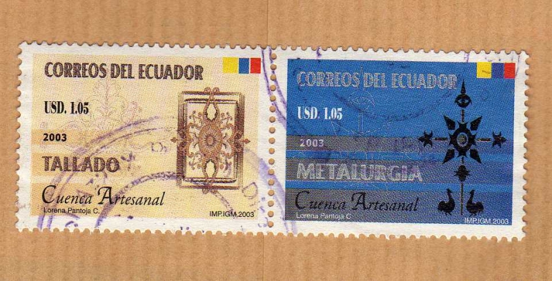 Scott 1664 a y b. Cuenca Artesanal.