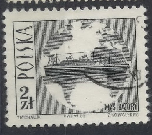 POLONIA SCOTT_1447 BARCO Y MAPAMUNDI. $0.2