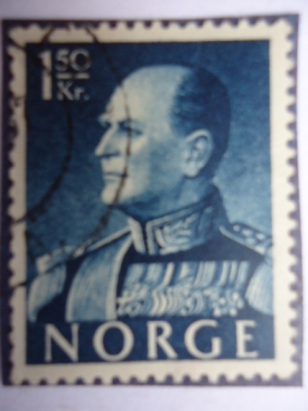 King Olaf V de Noruega 1903-1991.