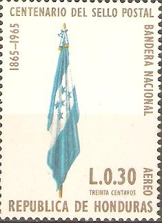 CENTENARIO  DEL  SELLO  POSTAL  HONDUREÑO.  BANDERA  DE  HONDURAS.
